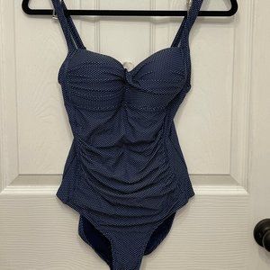 Blue Polka dot One Piece Swimsuit